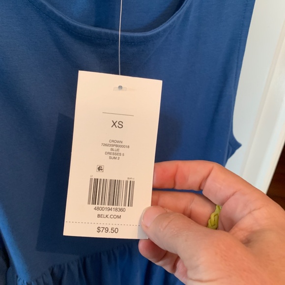 Crown& Ivy sleeveless maxi in royal blue. NWT. Retail 79.50 - Picture 3 of 4